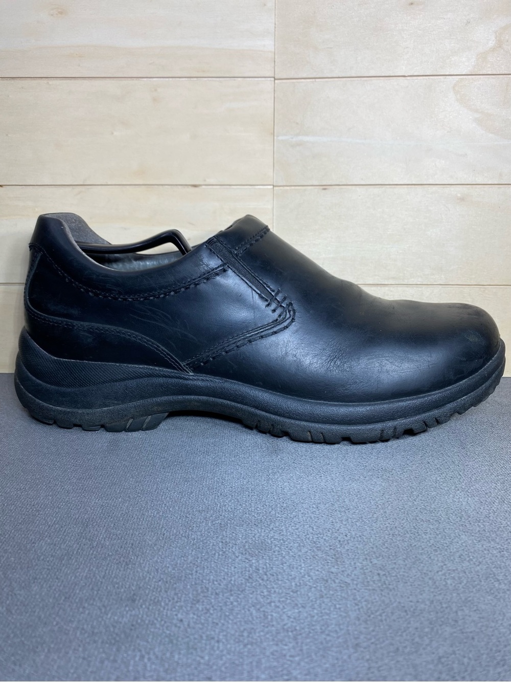 Dansko Wynn Slip-Ons Black Leather Men's Size 12 Shoes EU45 Slip-Resistant